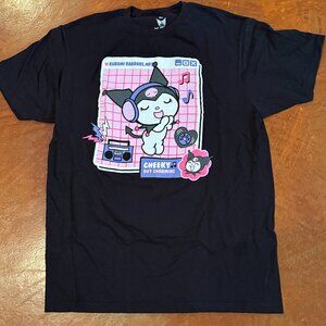 Women's Sandrio Kuromi Karaoke Black T-Shirt Size XL